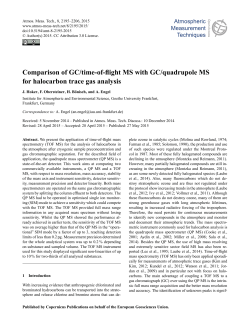 Comparison of GC/time-of-flight MS with GC/quadrupole MS for