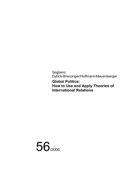 Global Politics: How to Use and Apply Theories - Osteuropa