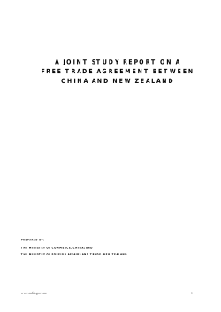 a joint study report on a - Ministry of Foreign Affairs and Trade