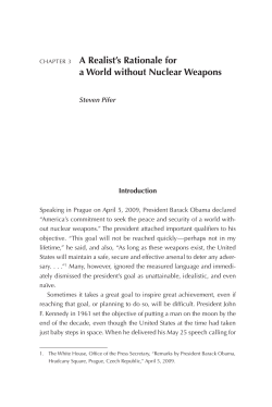 A Realist`s Rationale for a World without Nuclear Weapons