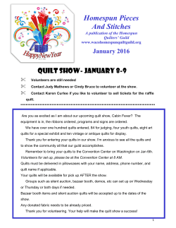 Homespun Pieces And Stitches - Homespun Quilters` Guild Join Us!