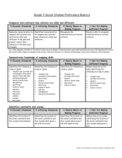 Grade 3 Math Proficiency Rubrics
