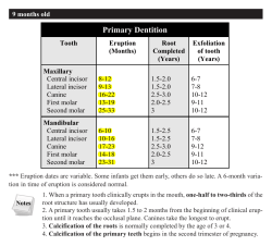 Primary Dentition