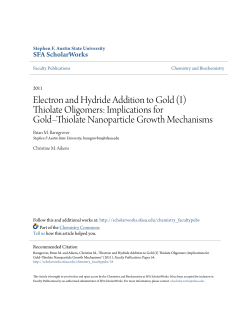 Electron and Hydride Addition to Gold (I) Thiolate Oligomers