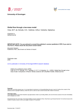 University of Groningen Glottal flow through a two