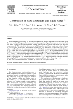 Combustion of nano-aluminum and liquid water