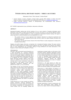 international boundary making &ndash; three case studies
