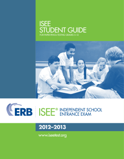 isee student guide