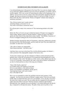 Lecture to students of Glasgow University