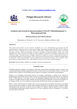 Synthesis and structural characterization of Tin (IV)