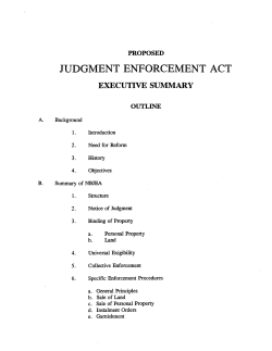 JUDGMENT ENFORCEMENT ACT - Government of New Brunswick