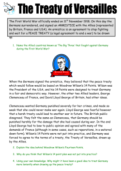 The First World War officially ended on 11th November 1918. On this