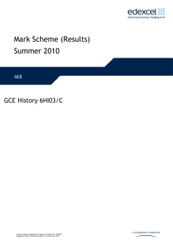 Mark scheme - Unit 3 Option C (6HI03) - June 2010