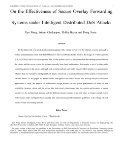 On the Effectiveness of Secure Overlay Forwarding Systems under