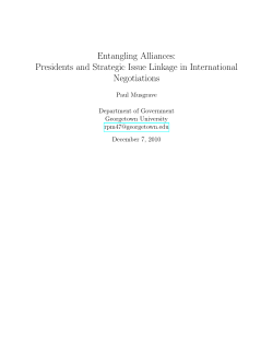 Entangling Alliances: Presidents and Strategic Issue Linkages.