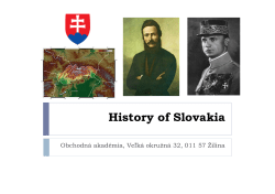 History of Slovakia - Obchodn&aacute; akad&eacute;mia Žilina