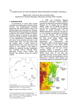 A CLIMATOLOGY OF PHOTOCHEMICAL SMOG EPISODES IN