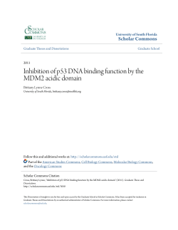 Inhibition of p53 DNA binding function by the MDM2 acidic domain