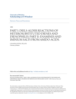 part i: diels-alder reactions of heterosubstituted dienes and
