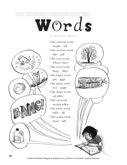 I like stand-up words. straight still I like sit-down words