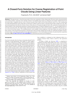 A Closed-Form Solution for Coarse Registration of Point Clouds