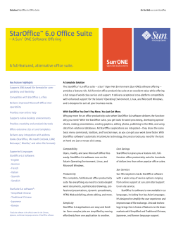 StarOffice™ 6.0 Office Suite