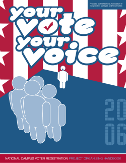 national campus voter registration project organizing