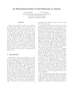 An Experimental Study of Load Balancing on Amoeba