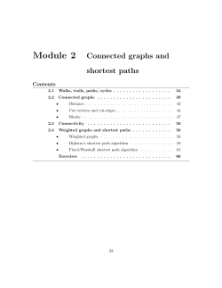 Module 2 Connected graphs and shortest paths