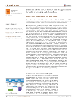 cif applications - IUCr Journals - International Union of Crystallography