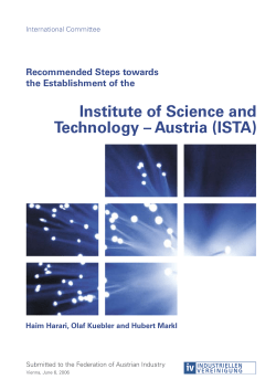 Institute of Science and Technology &ndash; Austria (ISTA)