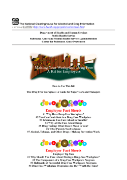 The National Clearinghouse for Alcohol and Drug Information