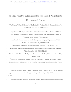Adaptive and Non-adaptive Responses of Populations to