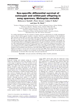 Sex-specific differential survival of extra-pair and