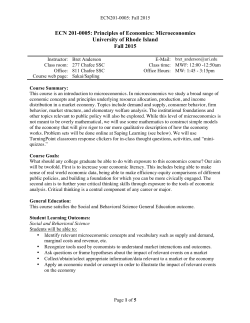 ECN 201-0005: Principles of Economics