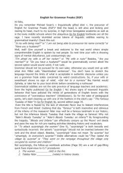 English for Grammar Freaks (EGF) Hi folks, Do you remember