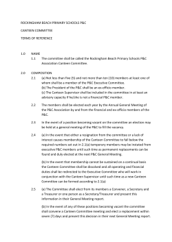 Canteen Committee Terms of Reference