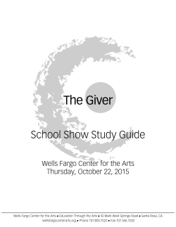 The Giver Cover - Luther Burbank Center for the Arts