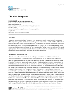 2016 Zika Virus Report - Prairie Research Institute
