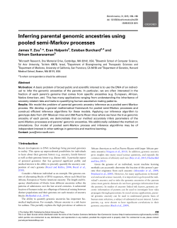 Inferring parental genomic ancestries using pooled