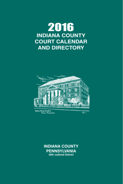 Court Calendar 2016