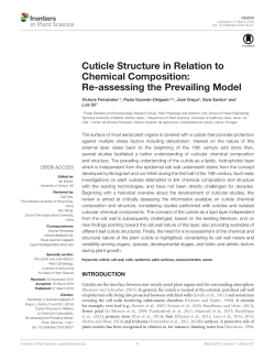 Cuticle Structure in Relation to Chemical Composition: Re