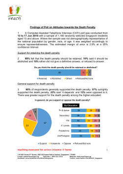 1 Findings of Poll on Attitudes towards the Death Penalty 1 A