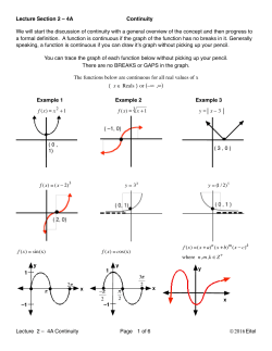 Lecture 2-4 Continuity