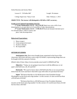 Emily Boersma and Jessica Maier Lesson #1: `20 Dollar Bill` Length