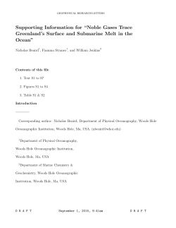 Supporting Information for &ldquo;Noble Gases Trace Greenland`s Surface