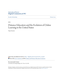 distance education and the evolution of online learning in the united
