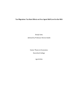Tax Migration: Tax Rate Effects on Free Agent Skill Level in the NBA