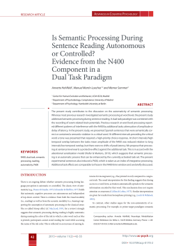 Is Semantic Processing During Sentence Reading