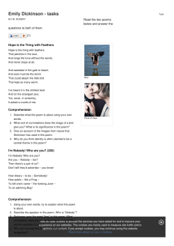 Nasjonal digital l&aelig;ringsarena | Emily Dickinson - tasks